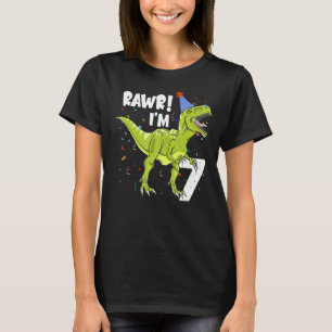 Rawr Ich bin 7 Geburtstag Rex Dinosaurier Party fü T-Shirt
