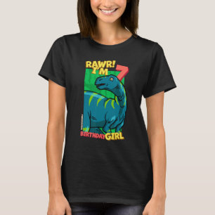 Rawr Ich bin 7 Geburtstagskinder 7. Geburtstag Din T-Shirt