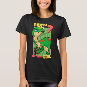 Rawr Ich bin 7 Geburtstagskinder 7. Geburtstag Din T-Shirt