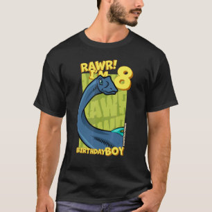 Rawr ich bin 8 Geburtstagsjungen 8. Geburtstag Din T-Shirt
