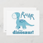 RAWR Ich bin ein Dinosaurier Diplodocus Postkarten (Vorne/Hinten)