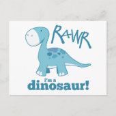 RAWR Ich bin ein Dinosaurier Diplodocus Postkarten (Vorderseite)