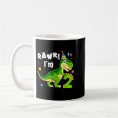Rawr I'm 2 2nd Birthday T Rex Dinosaur Funny Party Kaffeetasse (Links)