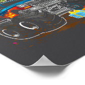 Rawr I'm 4 4th Birthday T Rex Dinosaur Funny Party Poster (Ecke)