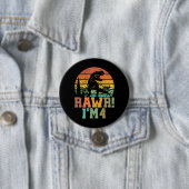 Rawr Im 4 Dinosaur T Rex 4 Jahre alt Button (Beispiel)