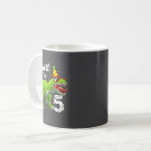 Rawr I'm 5 5th Birthday T Rex Dinosaur Funny Party Kaffeetasse (Vorderseite Links)