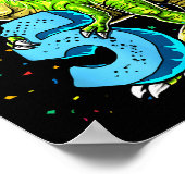 Rawr I'm 5 5th Birthday T Rex Dinosaur Funny Party Poster (Ecke)