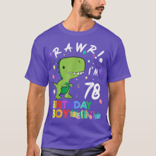 Rawr Im 78 Niedlich Dinosaur Geburtstagsgeschenk T-Shirt
