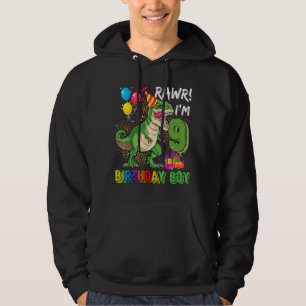 Rawr Im 9 Dinosaur Geburtstag Junge 9 Jahre alt 9. Hoodie