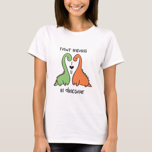 Rawr im Dinosaurier T-Shirt (Vorderseite)