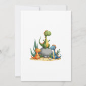 Rawr ist eine Baby Dinosaur Baby Boy Dusche Einladung (Rückseite)