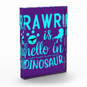 Rawr! Ist Hello in Dinosaur Foto Block (Links)