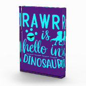 Rawr! Ist Hello in Dinosaur Foto Block (Rechts)