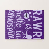 Rawr! Ist Hello in Dinosaur Jigsaw Puzzle (Horizontal)