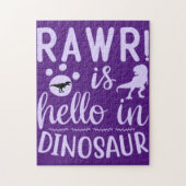 Rawr! Ist Hello in Dinosaur Jigsaw Puzzle (Vertikal)