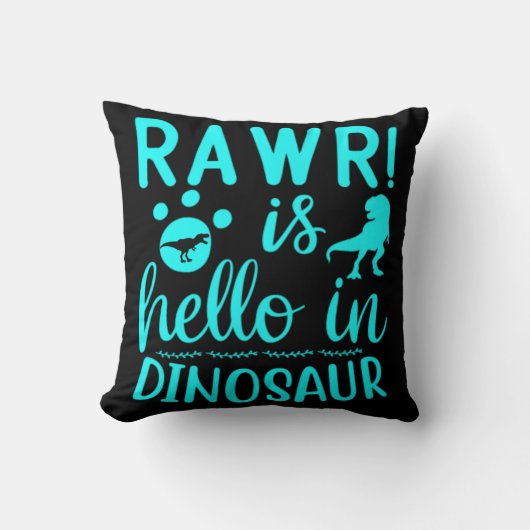Rawr! Ist Hello in Dinosaur Kissen (Vorderseite)