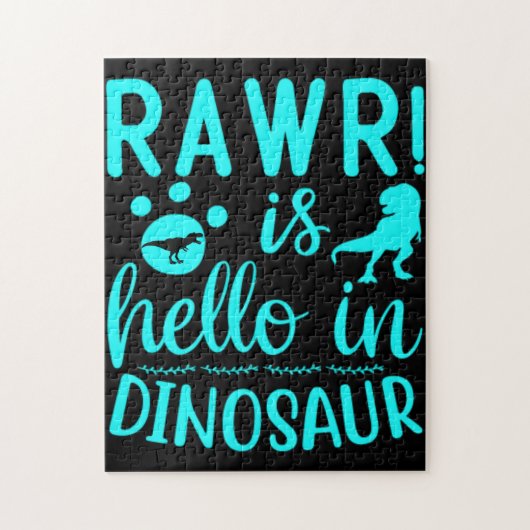 Rawr! Ist Hello in Dinosaur Puzzle (Vertikal)
