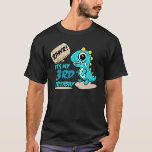 Rawr ist mein 3. Geburtstag Funny Dinosaur Kostüm  T-Shirt