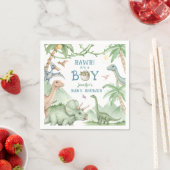 Rawr Junge Dinosaurier Baby Shower Papier Serviette (Beispiel)