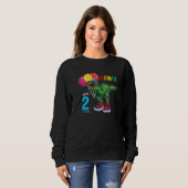 Rawr Level 2 Geburtstag des Jungen Sweatshirt (Vorne ganz)