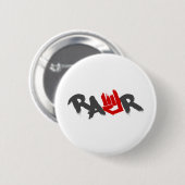 Rawr Logo - Emo, goth, Alternative, Rock, Schmutz Button (Vorne & Hinten)