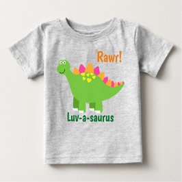 Rawr! Luv-a-saurus Baby Junge grüner Dinosaurier Baby T-shirt