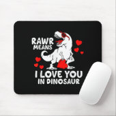 Rawr Means I Love You In Dinosaur Valentine’s Day Mousepad (Mit Mouse)