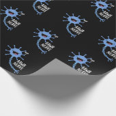 Rawr Nerve Funny Neuron Nerve Pun Dark BG Geschenkpapier (Ecke)