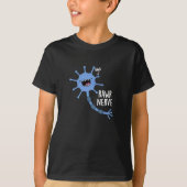 Rawr Nerve Funny Neuron Nerve Pun Dark BG T-Shirt (Vorderseite)