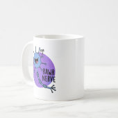 Rawr Nerve Funny Neuron Nerve Pun Kaffeetasse (Vorderseite Links)