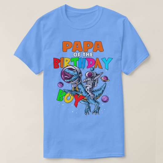 Rawr Papa vom Jungen-Astronauten-Rennen Din T-Shirt (Design vorne)