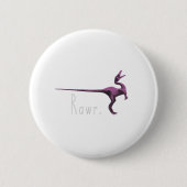 Rawr Pink Dinosaur Button (Vorderseite)