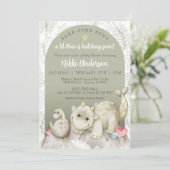 Rawr-some Dinosaur Babydusche laden ein Einladung (Stehend Vorderseite)