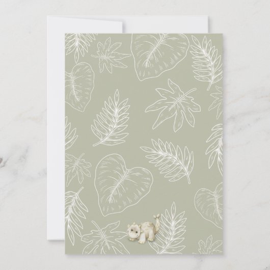 Rawr-some Dinosaur Babydusche laden ein Einladung (Rückseite)