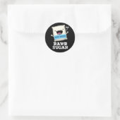Rawr Sugar Funny Food Pub Dark BG Runder Aufkleber (Tasche)