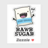 Rawr Sugar Funny Food Puff Aufkleber (Blatt)