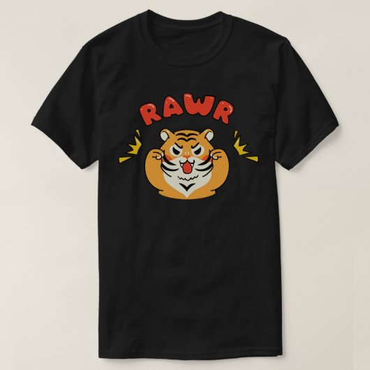 Rawr Tiger Kawaii T-Shirt (Design vorne)