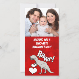 Rawr Tyrannosaurus T Rex Valentine's Day Kids Boys Feiertagskarte