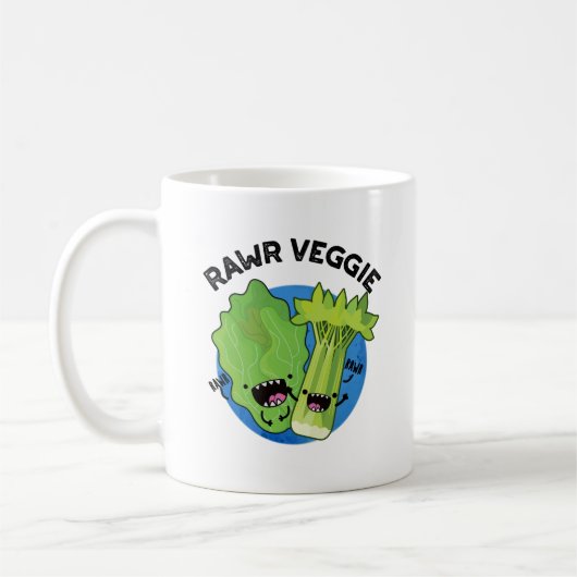 Rawr Veggie Funny Food Pub Kaffeetasse (Links)
