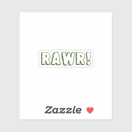Rawr! Wasserflasche Aufkleber (Blatt)