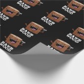 Rawr Wood Funny Nature Pun Dark BG Geschenkpapier (Ecke)