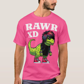 Rawr Xd Scene Kid 2000S Ästhetische Dinosaurier Em T-Shirt