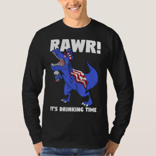 Rawr's Drinking Time Rex Dinosaurier T-Shirt