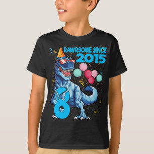 Rawrsome Seit 2015 8. Geburtstag Dinosaur T Rex Gi T-Shirt