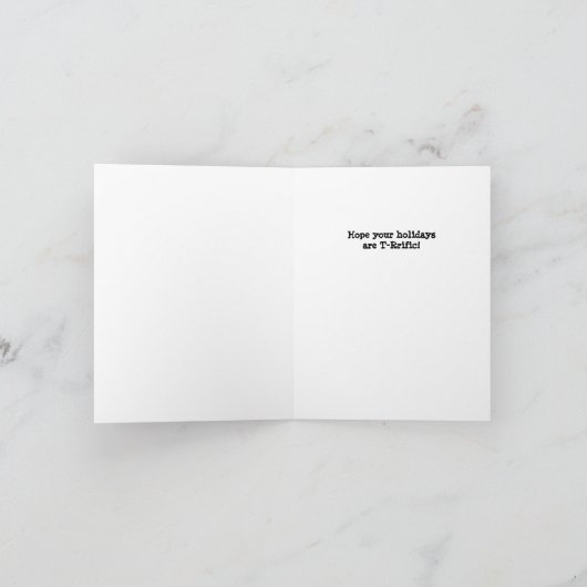 Rawry Christmas Albern Dinosaur Holiday Karte (Innenseite)