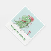 Rawry Weihnachtsdinosaurier Serviette (Ecke)