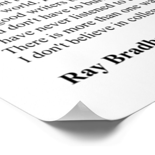 Ray Bradbury Quotes Poster (Ecke)