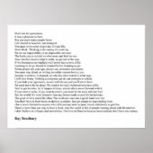 Ray Bradbury Quotes Poster (Vorne)