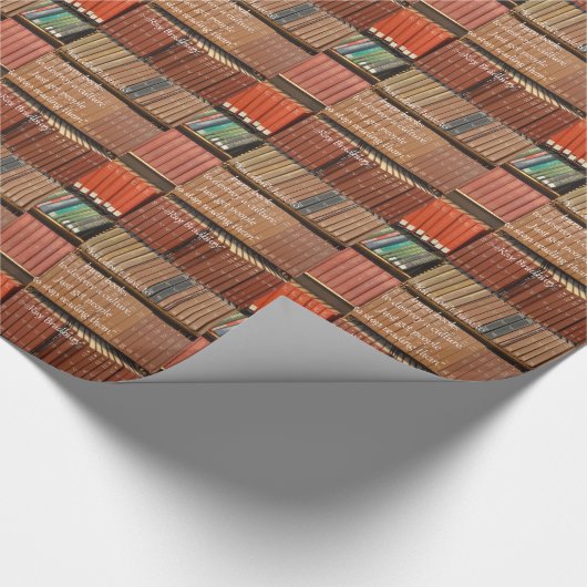 Ray Bradbury-Zitat über Bücher Geschenkpapier (Ecke)