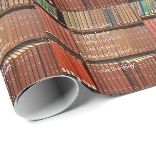 Ray Bradbury-Zitat über Bücher Geschenkpapier (Rolleneckpunkt)